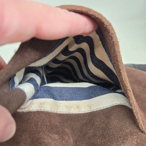 ALI GOLDEN Brown and Black Suede Tote Bag Reversible - Picture 12 of 16